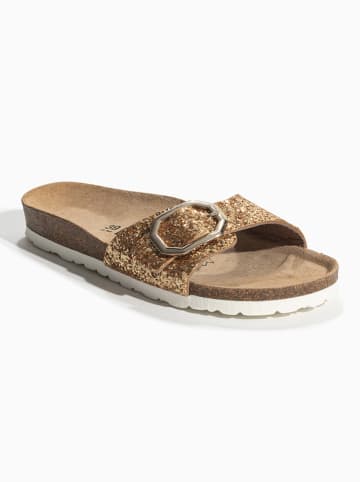 BACKSUN Slippers "Zephyr" goudkleurig