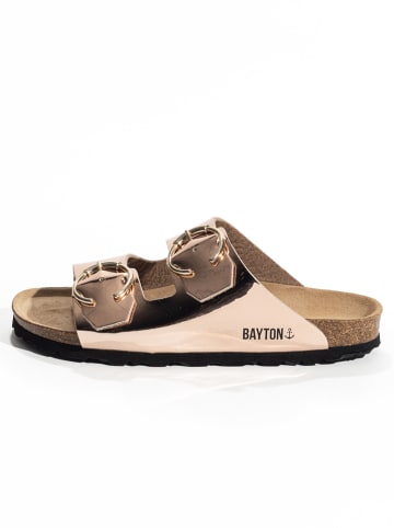 BACKSUN Pantoletten "Atlas" in Beige/ Braun