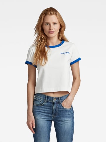 G-Star Koszulka w kolorze biało-niebieskim