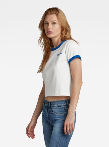 G-Star Koszulka w kolorze biało-niebieskim