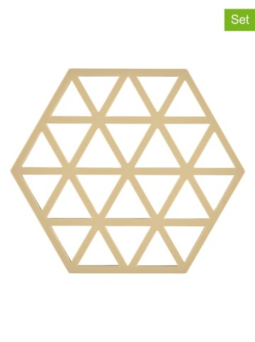 Zone Denmark 2er-Set: Untersetzer "Triangles" in Sand - (L)16 x (B)14 cm