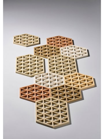 Zone Denmark 2er-Set: Untersetzer "Triangles" in Sand - (L)16 x (B)14 cm