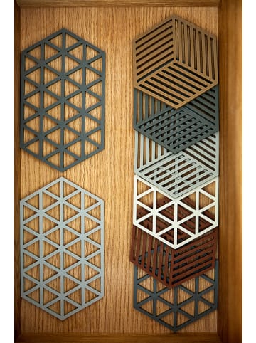 Zone Denmark 2er-Set: Untersetzer "Hexagon" in Terrakotta - (L)16 x (B)14 cm