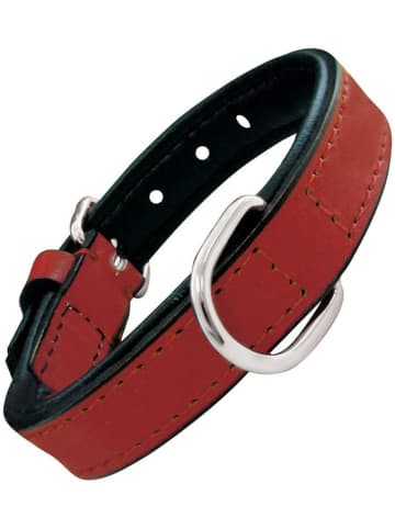 Gloria Leder-Hundehalsband in Rot - (L)30 cm