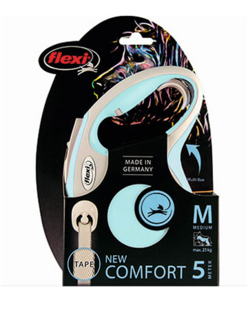 flexi Smycz "New Comfort M" w kolorze szaro-niebieskim - dł. 500 cm