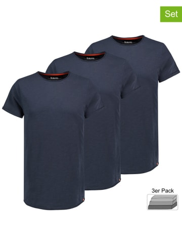 Sublevel 3-delige set: shirts donkerblauw