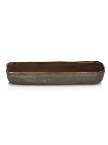 DUKA Serveerschaal "Thora" bruin - (L)31 x (B)8 cm
