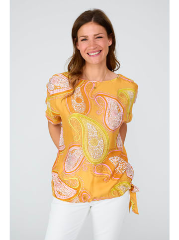 LIEBLINGSSTÜCK Bluzka "Esila" w kolorze pomarańczowo-żółto-białym