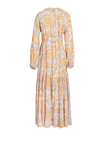 LIEBLINGSSTÜCK Sukienka "Elula" w kolorze pomarańczowo-szarym