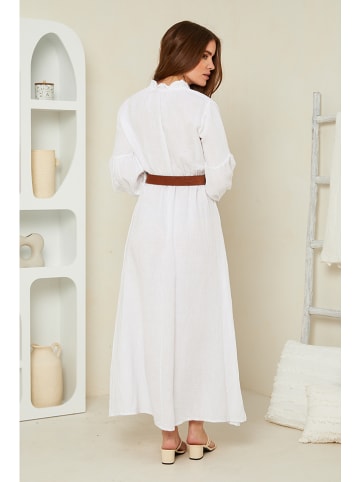 Rodier Lin Leinen-Kleid in Weiß