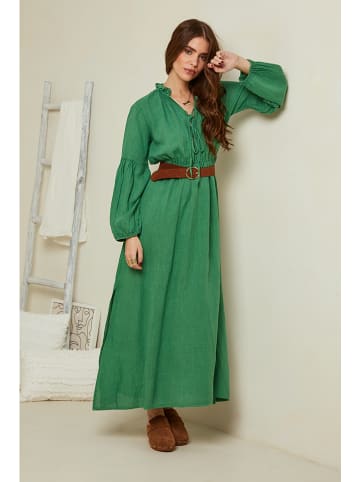 Rodier Lin Lniana sukienka w kolorze zielonym