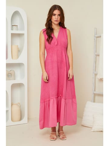 Rodier Lin Linnen jurk roze