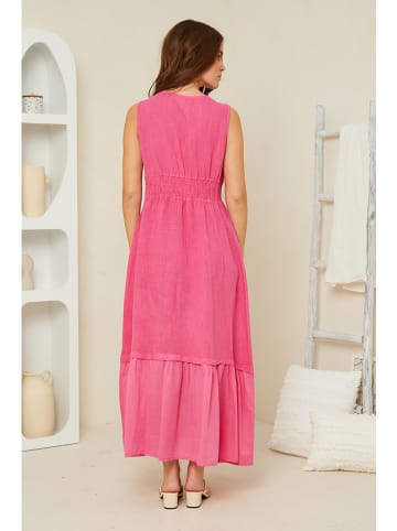 Rodier Lin Linnen jurk roze