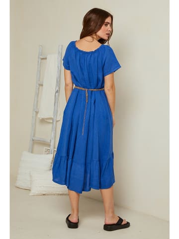 Rodier Lin Linnen jurk blauw