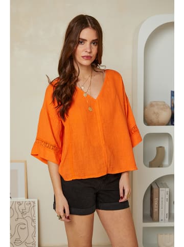 Rodier Lin Linnen blouse oranje