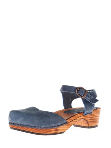 Sanita Skórzane sandały "Sita" w kolorze niebieskim