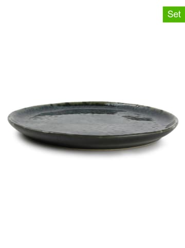 Salt and Pepper 4er-Set: Dessertteller "Primal" in Dunkelgrün - Ø 21 cm