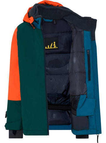 LEGO Ski-/ Snowboardjacke "Jesse 701" in Dunkelgrün/ Orange/ Blau