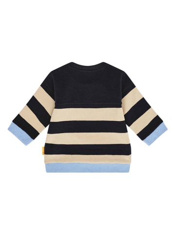Steiff Sweatshirt zwart/beige/lichtblauw