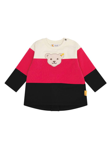 Steiff Sweatshirt in Creme/ Pink/ Schwarz