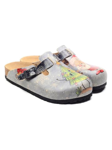 Calceo Clogs in Blau/ Bunt