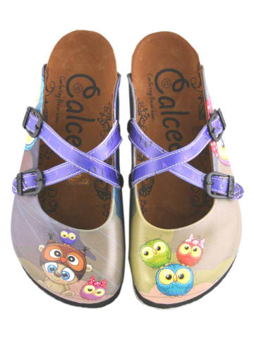 Calceo Clogs paars/meerkleurig