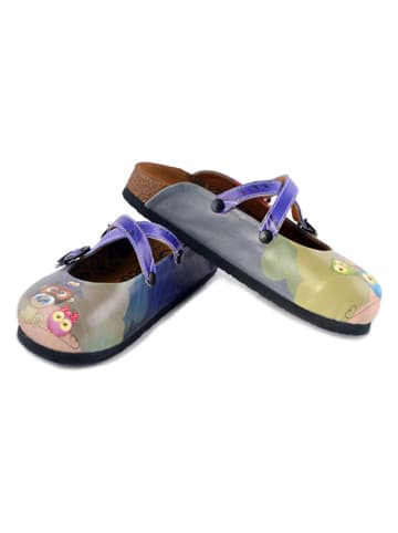 Calceo Clogs in Lila/ Bunt