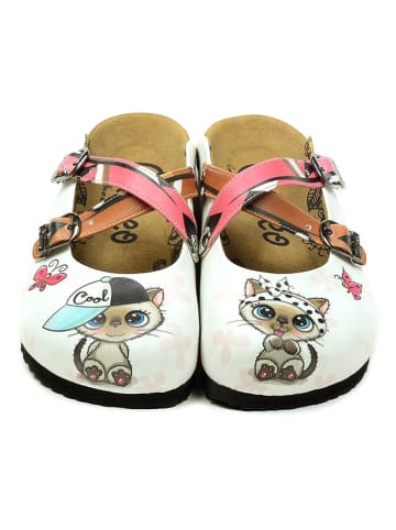 Calceo Clogs crème/meerkleurig