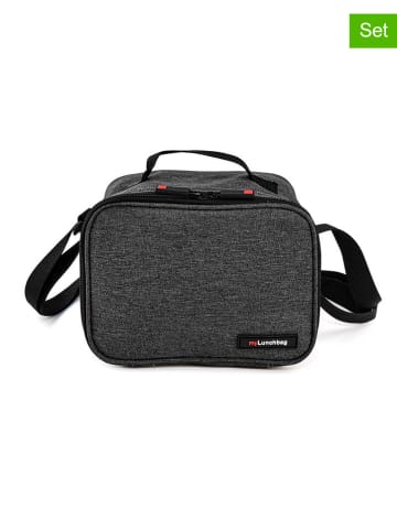 IRIS 2tlg. Lunchset: Isoliertasche und Luchbox in Schwarz