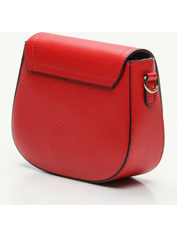 Victor & Hugo Paris Leder-Umhängetasche "Silvia" in Rot - (B)23 x (H)18 x (T)7 cm