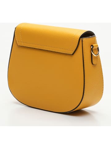 Victor & Hugo Paris Leder-Umhängetasche "Silvia" in Gelb - (B)23 x (H)18 x (T)7 cm