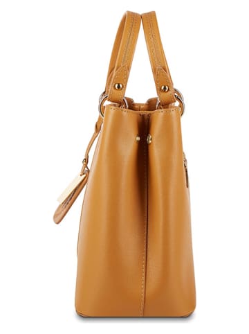 Victor & Hugo Paris Leder-Henkeltasche "Flamme" in Camel - (B)28 x (H)24 x (T)14 cm