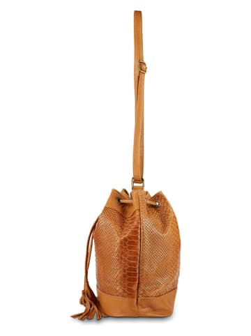 Victor & Hugo Paris Leren schoudertas "Cerise" camel - (B)33 x (H)28 x (D)14 cm