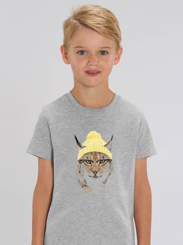WOOOP Koszulka "Geeky Cat" w kolorze szarym