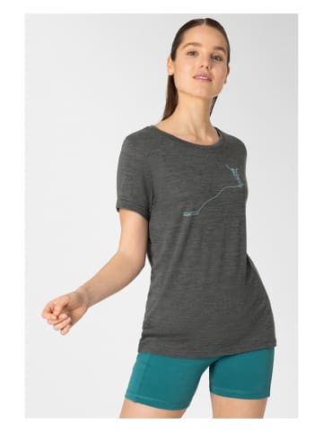 super.natural Shirt "Happy on the top" antraciet