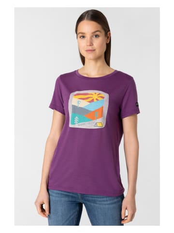 super.natural Koszulka "Mountain Art" w kolorze fioletowym