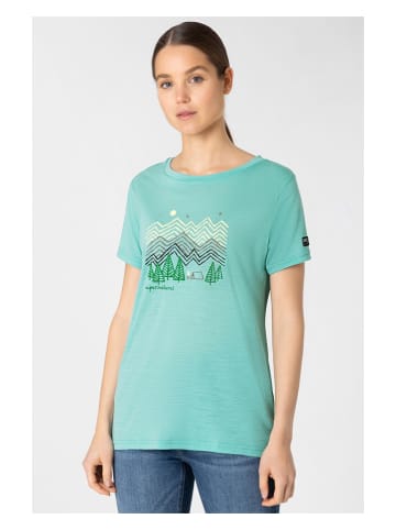 super.natural Shirt "Camping Nights" turquoise