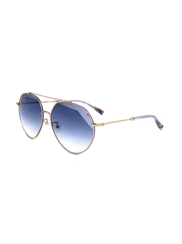 Missoni Damen-Sonnenbrille in Gold/ Blau