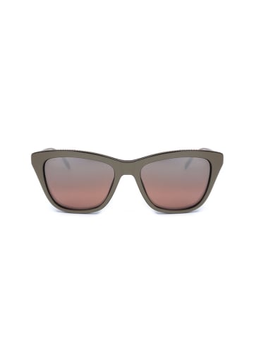 Carolina Herrera Damen-Sonnenbrille in Khaki/ Grau-Rot