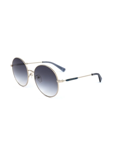 Longchamp Damskie okulary przeciwsłoneczne w kolorze srebrno-błękitnym