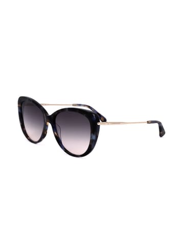Longchamp Damen-Sonnenbrille in Dunkelblau-Gold/ Lila