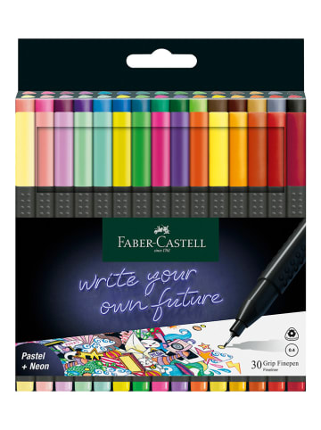Faber-Castell Fineliners "Finepen Grip" - 30 stuks