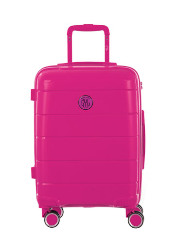 GYL Hardcase-Trolley in Pink - (B)32 x (H)55 x (T)22 cm
