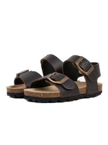 BABUNKERS Family Leder-Sandalen in Braun