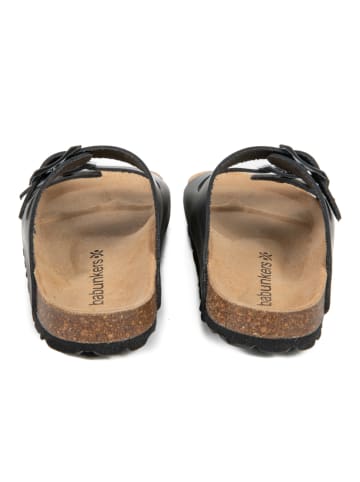 BABUNKERS Family Leren slippers zwart