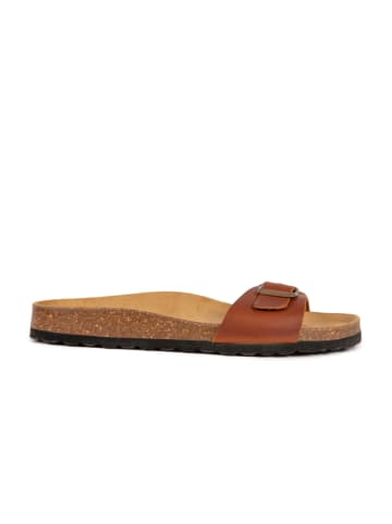 BABUNKERS Family Leren slippers bruin