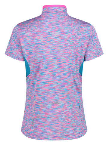 CMP Koszulka kolarska w kolorze niebiesko-różowym