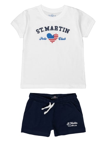 POLO CLUB St. MARTIN 2-delige outfit wit/donkerblauw