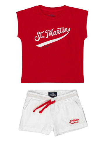 POLO CLUB St. MARTIN 2-delige outfit rood/wit
