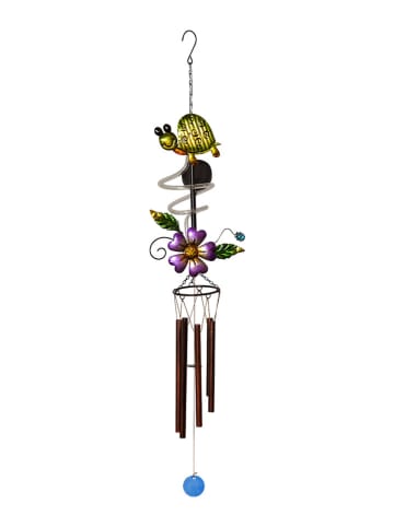 STAR Trading LED-Solar-Windspiel "Turtle" in Bunt - (H)104 cm